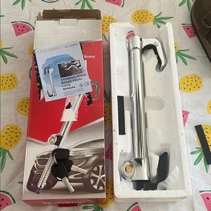 Silver Steering Wheel Lock